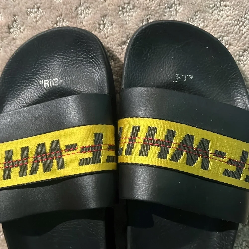 Off-White Men's Industrial Belt Logo Slide Sandals
